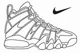 Coloring Jordan Pages Shoes Air Nike Printable Max Popular sketch template