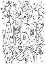 Arbor Coloring Pages Doodle Printable Work Drawing Categories sketch template