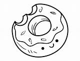 Coloring Donut Kawaii Pages Printable sketch template