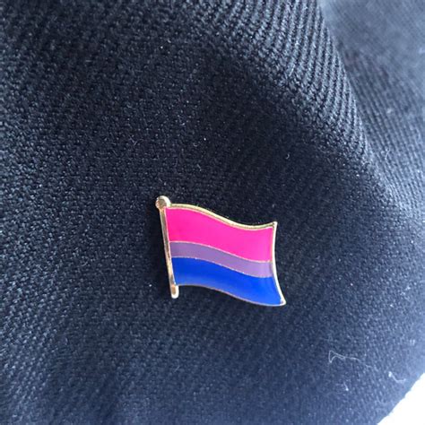 Bisexual Pride Flag Lapel Pin Lgbtq Transgender Gender Fluid Etsy
