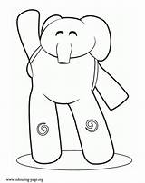 Pocoyo Coloring Pages Elephant Elly Printables Friendly Color Colouring Popular Cartoons Print Friends sketch template