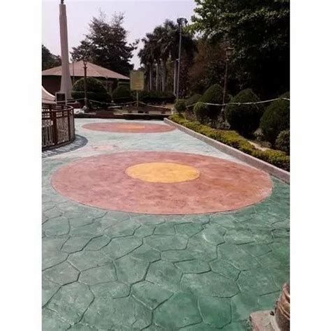outdoor stamped concrete thickness   mm  rs square feet  pune id