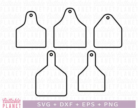 tag outlined svg dxf eps png jpg  tag png ear tag etsy