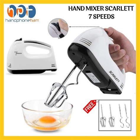 Jual Hand Mixer Scarlett Elektric 7 Speed He 133 Alat Pengaduk Adonan