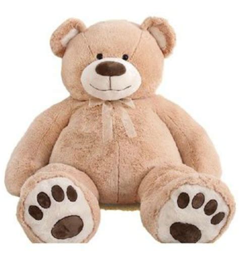 oso de peluche gigante   color beige suave premium meses sin