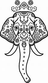 Elephant Mandala Head Zentangle Drawing Redbubble Coloring Zentangling Indian Getdrawings Pages Painting Choose Board sketch template