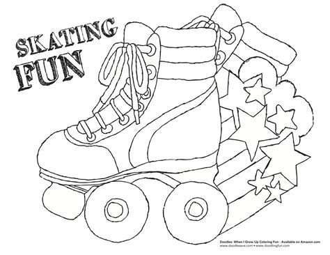 roller skate coloring page  getcoloringscom  printable