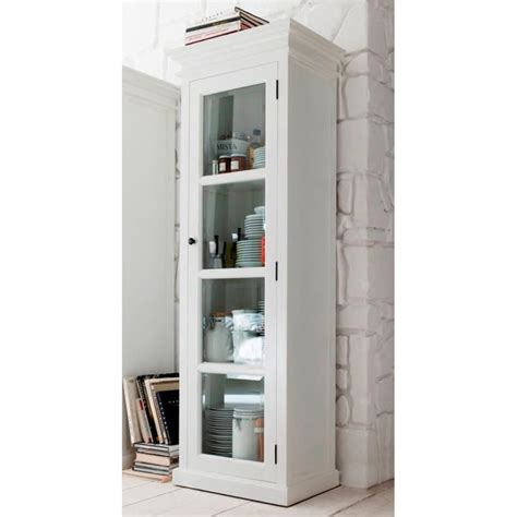 halifax white glass display cabinet  door akd furniture
