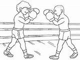 Boxing Coloring Pages Sports Box Color Printable Games Kids Gloves Martial Arts sketch template