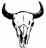 Skull Buffalo Bull Outline Bison Clipart Tattoo Stencil Tattoos Drawings Silhouette Clip Skulls Animal Arrow American Simple Drawing Template Montana sketch template