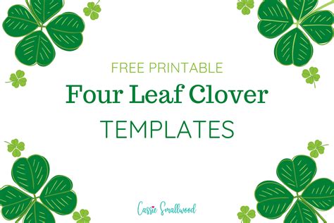cute  leaf clover printable templates cassie smallwood