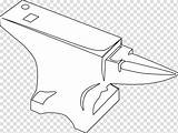 Anvil Blacksmith Metalsmith Tool Line Hiclipart sketch template