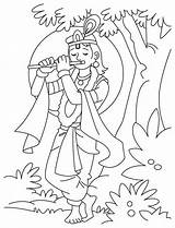 Krishna Janmashtami Coloring Pages Drawing Kids Printable Shri Holi Krishan Sketch Festivals Familyholiday Flute Kid Sri Drawings Outline Radha Getdrawings sketch template