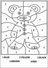 Number Coloring Tulamama Bear sketch template