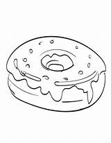 Donut Coloring Pages Kids Food Donuts Printable Sheets Template Bestcoloringpagesforkids Box Popular sketch template