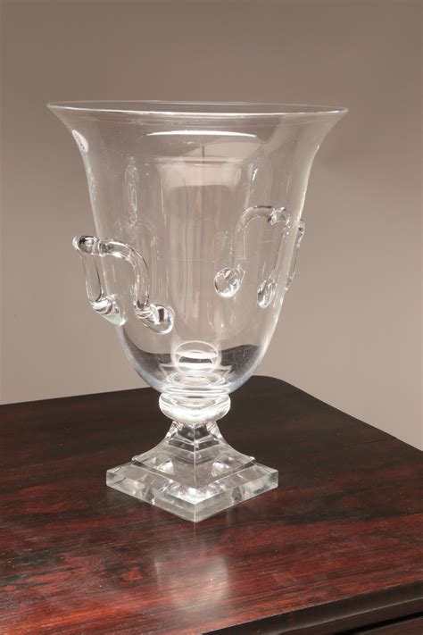 Steuben Glass Rare Pair Of Large Signed Steuben Glass Vases Rafael