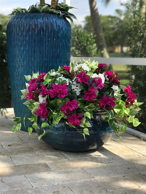 fabulous artificial outdoor flowers  pots black friday balsam hill
