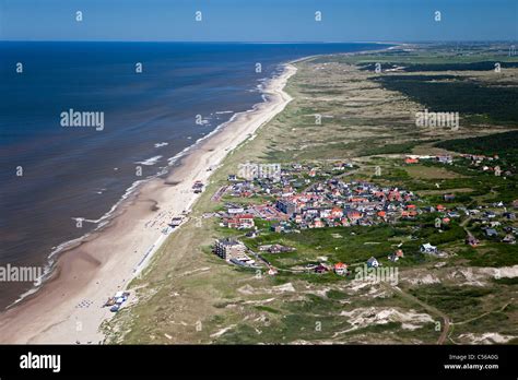netherlands bergen aan zee aerial  village stock photo alamy