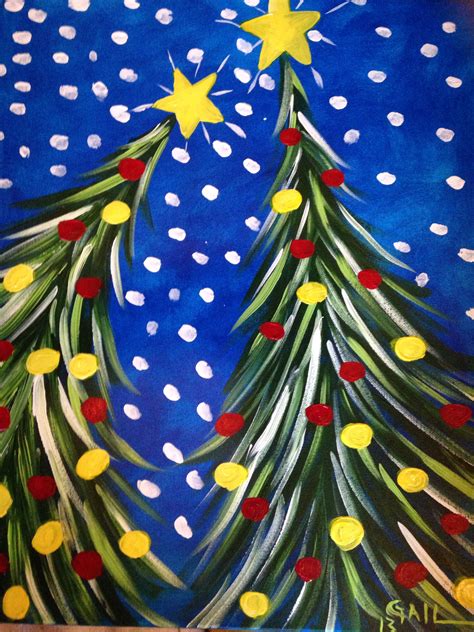 acrylic painting painting ideas easy christmas