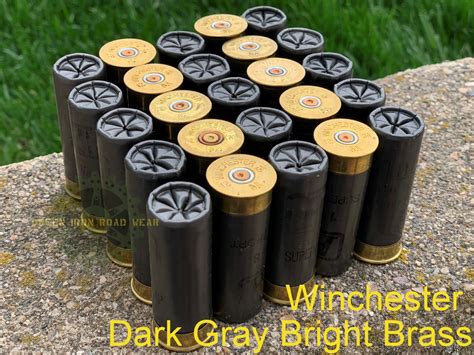 Dummy 12 Gauge Shotgun Shell – Winchester Dark Gray Brass Head Green