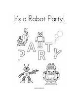 Robot Party Coloring Change Template Its sketch template