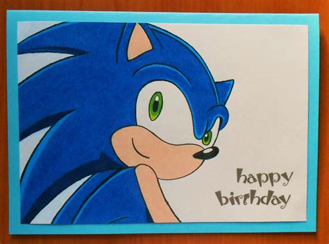 printable sonic  hedgehog birthday card printable word searches
