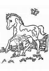 Coloring Pages Pony Realistic Kids Horse Girls Wuppsy Print Sheets sketch template