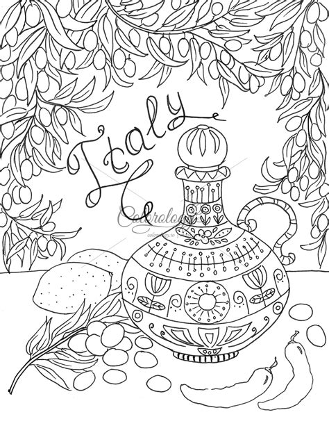 italian food coloring pages coloring pages