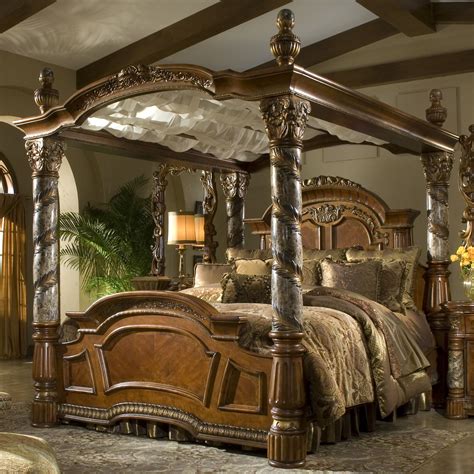 michael amini villa valencia canopy bed reviews wayfair canopy bedroom sets king size