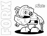 Coloring Mixels Mixel Forx Pages Lego Series Sheets Colouring sketch template