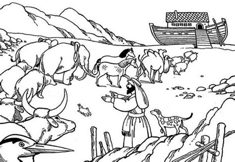noah ark  animals coloring page  kids animal coloring pages