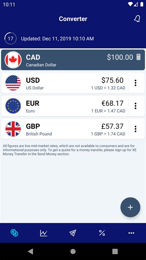xe currency converter money transfers apk    android  xe currency