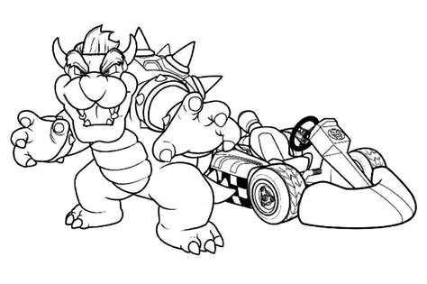 mario kart wii coloring pages  getcoloringscom  printable