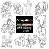 Colouring Occupations Chinese sketch template