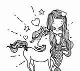 Unicorn Mermaid Coloring Pages Colouring Printable Fairy Color Dolphin Kids Sheets Barbie Book Visit Lovely Choose Board Getcoloringpages Instant sketch template