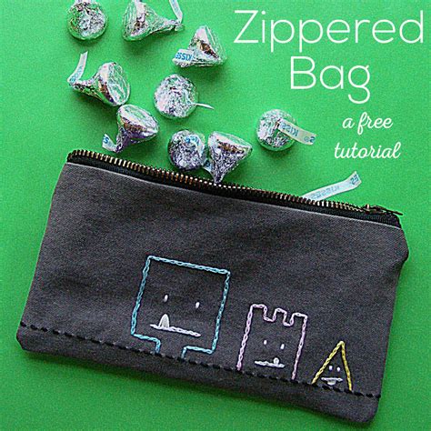 sewing pattern zippered pouch shiny happy world