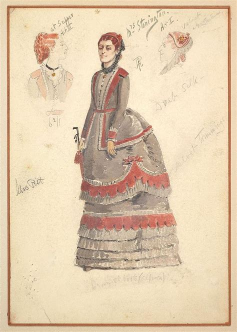 Costume Designs For Mrs Stonington For Act I And Act Iii Percy