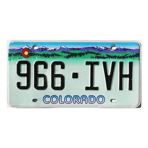 colorado designer ivh vintage  license plates