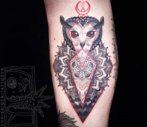 owl  mandala tattoo  chris rigoni post  geometric tattoo