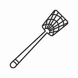Fly Swatter Clipart Vector Icon Swat Illustrations Flyswatter Clip Stock Linear Thin Line Clipground sketch template