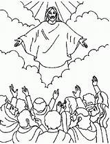 Hemelvaart Coloring Jesus Ascension Pages Kleurplaten Colouring Sheets Heaven Library Clipart Crafts Popular sketch template