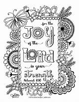 Coloring Joy Lord Strength Pages Book Skillshare Kids Christmas Choose Board sketch template