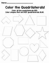 Quadrilaterals Color sketch template