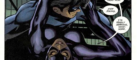 Catwoman Kisses Nightwing Orgamesmic