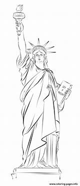 Statue Liberty Coloring Pages York Usa Drawing Printable Step Sketch Kids Supercoloring Draw Tutorials Print Beginners Color Ausmalbild Paintingvalley Info sketch template