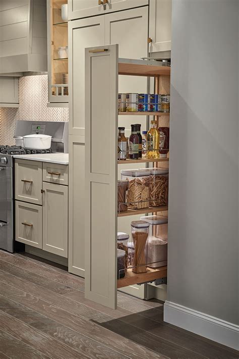 tall pantry pull out cabinet kemper cabinetry