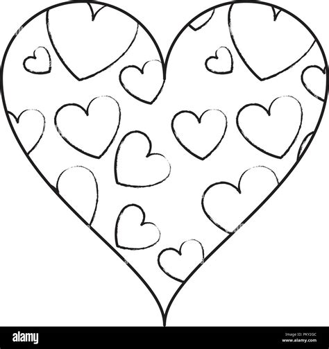 hearts  heart frame sketch stock vector image art alamy