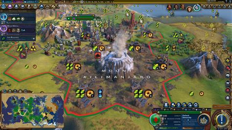 kilimanjaro eruptions give low yields riiiight 106 production in the city on turn 194 civ