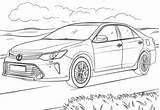 Coloring Toyota Camry Pages Hilux Drawing Printable Template Supercoloring Paper Sketch sketch template