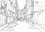 Alley Drawing Diagon Sketch sketch template